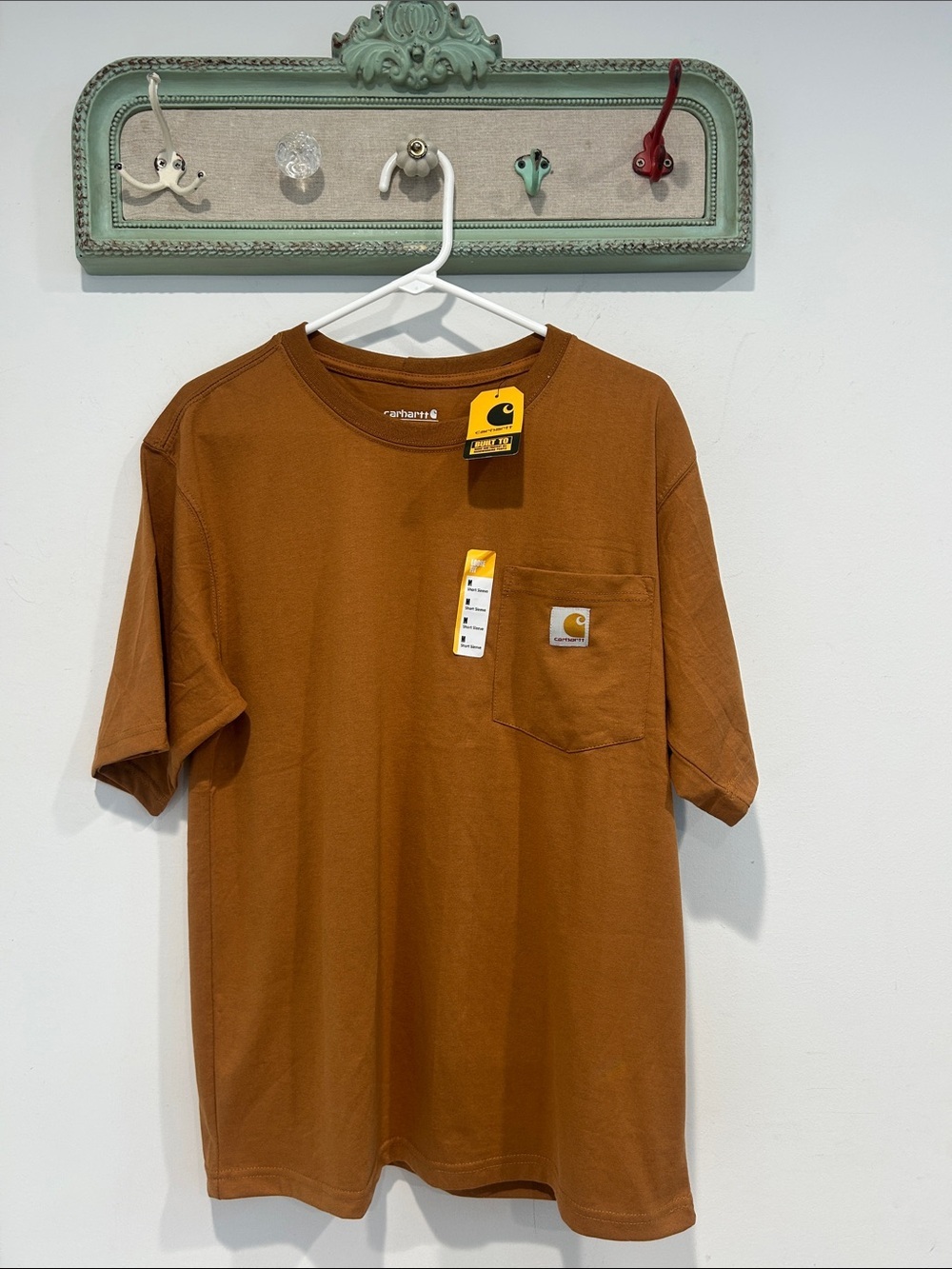 Carhartt Chestnut Timbo NY Brown Short Sleeve Pocket Tee men’s medium T-shirt